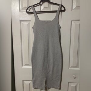 Zara Black and White Striped bodycon dress